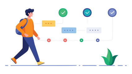 vector illustration of a business woman with shopping cart