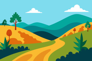 Fototapeta premium landscape with trees