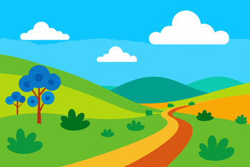 Fototapeta premium landscape with trees