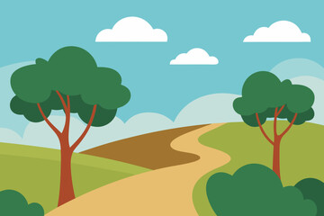 Fototapeta premium landscape with trees