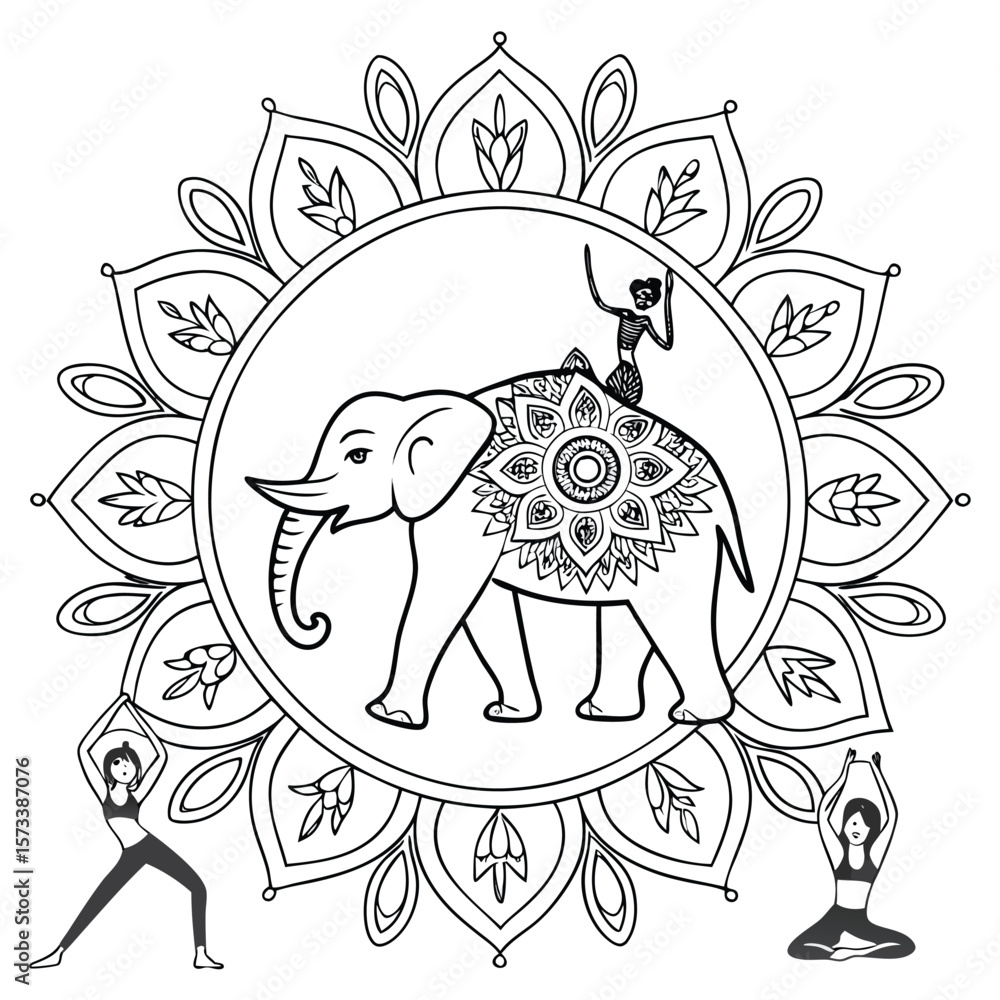 Poster intricate black and white cat illustration featuring elegant line art perfect for creating backgroun