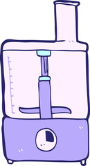 cartoon mixer in bright neon color