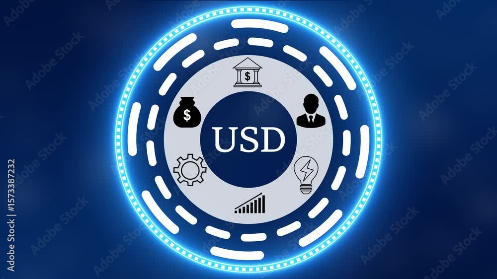 Poster dollar money usd finance symbol digital concept. cyber technology and computer network background ab