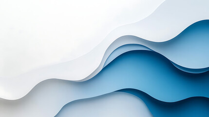 Fototapeta premium A white and blue gradient note paper background with smooth embossed financial graphs elegant finance concept 