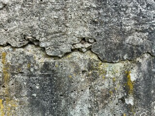 Rough Textured Concrete Wall with Yellow Accents