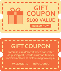 Gift coupon front abd back