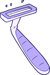 Obraz premium cartoon disposable razor in bright neon color