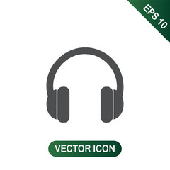 Headphones Icon Minimalist Audio Accessory
