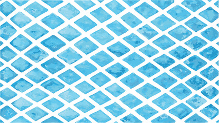 Aquarelle diamond pattern with light blue and white creating an abstract geometric design element illustration