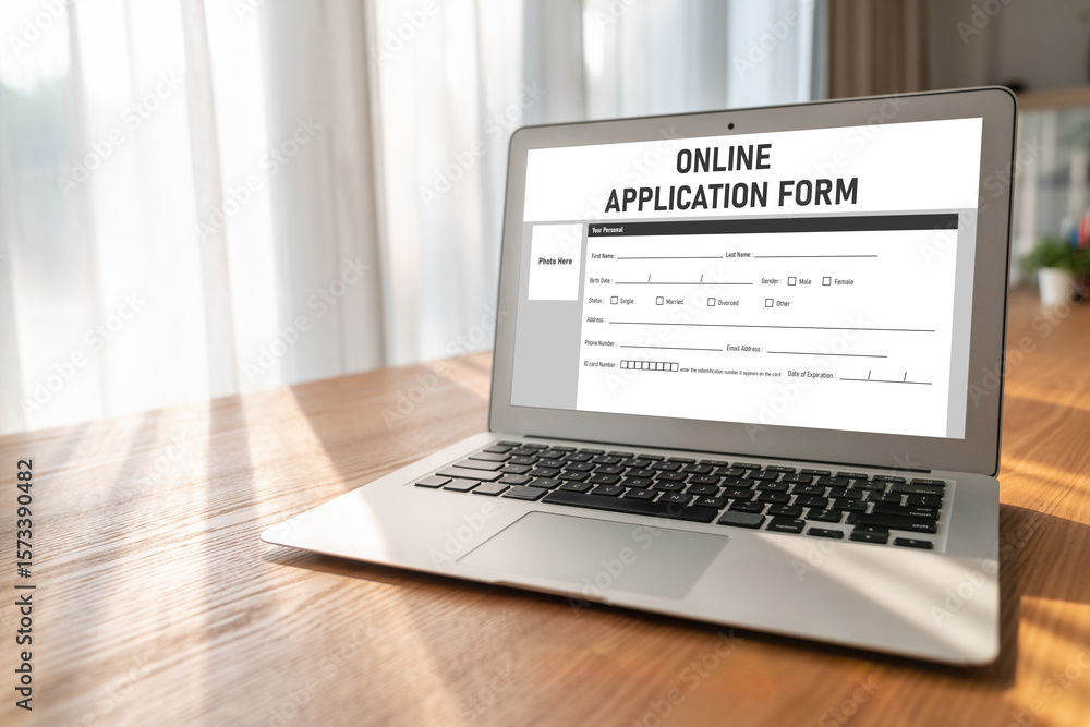 Poster online application form for modish registration on the internet website