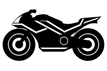 Obraz premium Sport Bike Icon – Modern Motorcycle Silhouette for Racing and Speed Graphics