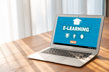 E-learning website with modish sofware for student to study online on the internet network