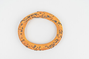 Stock photo of a glazed, sprinkled ring donut with focus on the subject without distractions...