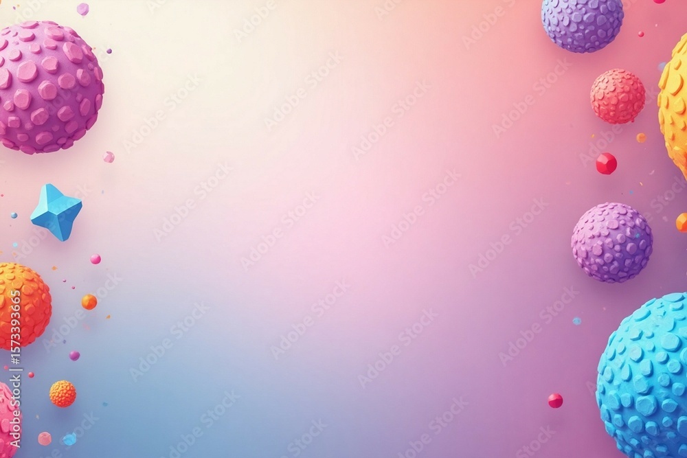 Poster gradient background with geometric shapes perfect for creative design project.