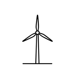 wind turbine on white background vector