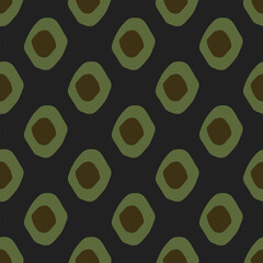 Abstract pattern seamless wallpaper vector design colorful geometric texture. Shades of green shapes modern art decoration. Retro fabric sample with organic elements. Vintage style textile swatch.