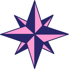 Fototapeta premium iconic tattoo style image of a star in bright neon color