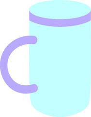 coffee mug in bright neon color