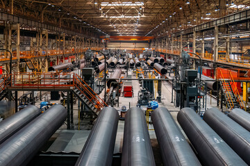Pipe factory production line, large pipe factory