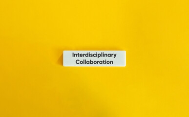 Interdisciplinary Collaboration Concept on Yellow Background with Minimalist Typography