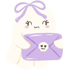 Friendly Ghost Holding an Envelope