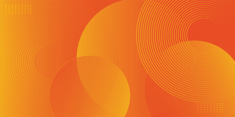 Abstract orange gradient background, with trendy geometric graphic design. Simple minimal square and dots halftone yellow and orange gradient pattern background