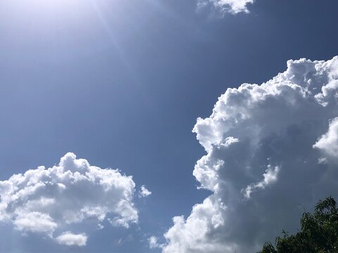 clouds and sun
