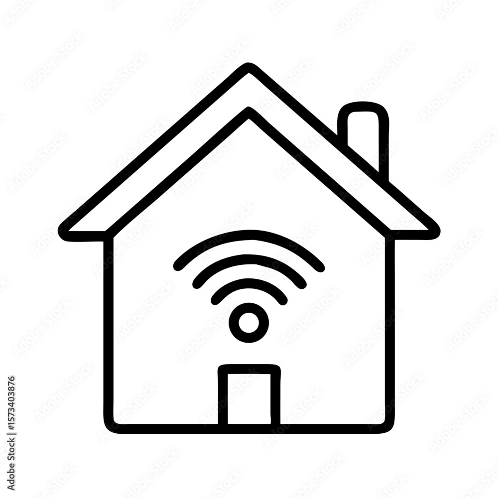 Poster smart home wifi connection concept for wireless technology and internet of things iot automation sys