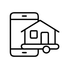 Mobile home search app for real estate listings and property management on smartphone device online