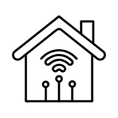 Smart home automation system icon vector illustration for iot and wireless technology concept design