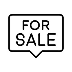 Find your next deal: for sale sign vector graphic for real estate, retail, and online marketplace use