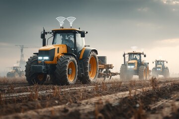 Autonomous farm machines communicating with each other to improve workflow efficiency 