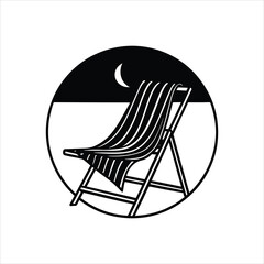 Sunset Chair With T-Shirt Silhouette