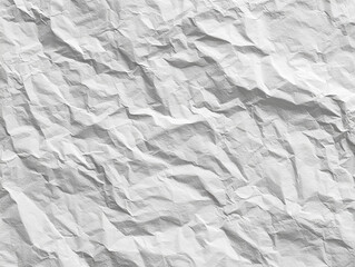 Close-up top-down view of a white, textured crumpled paper with gradient coloration Minimalistic style emphasizing texture - AI-Generated