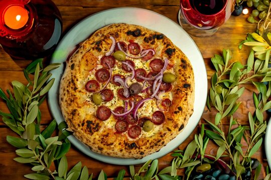 The best and most perfect pizza in the world is the Brazilian pizza with pepperoni and onions