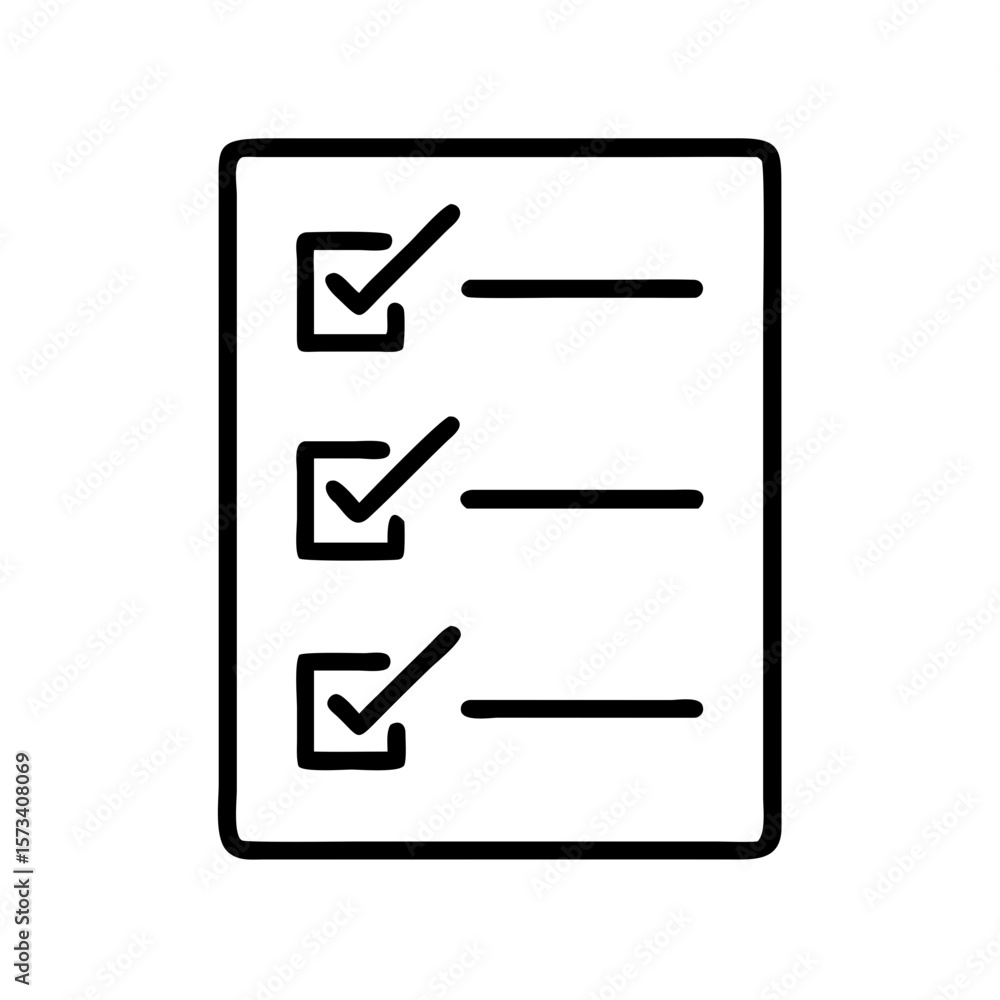 Poster checklist task management to do list project planning and organization vector graphic design on tran