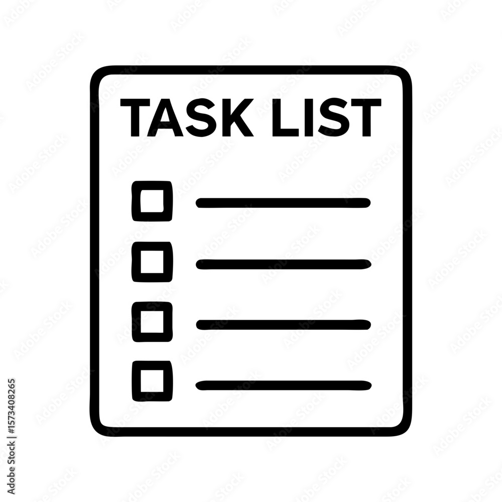 Poster task list vector icon for project management and productivity planning and organization tool 90 on t