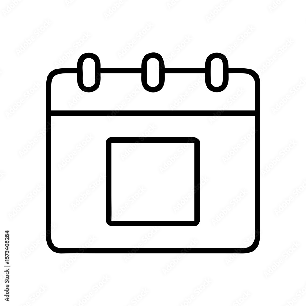 Poster calendar icon vector graphic design template for appointment schedule or event planning reminder dat