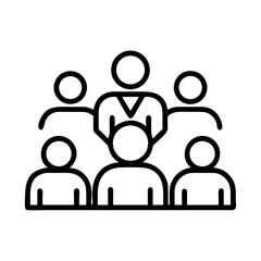 Teamwork collaboration group people icon vector illustration for business and organization on transparent background