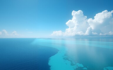 perfect sky and water of indian ocean. High quality