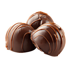 Obraz premium chocolate pralines on transparent background
