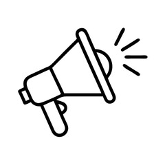 Megaphone announcement icon vector illustration for promotion marketing and advertising design on transparent background