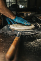 Chef Preparing Pizza Dough for Cooking