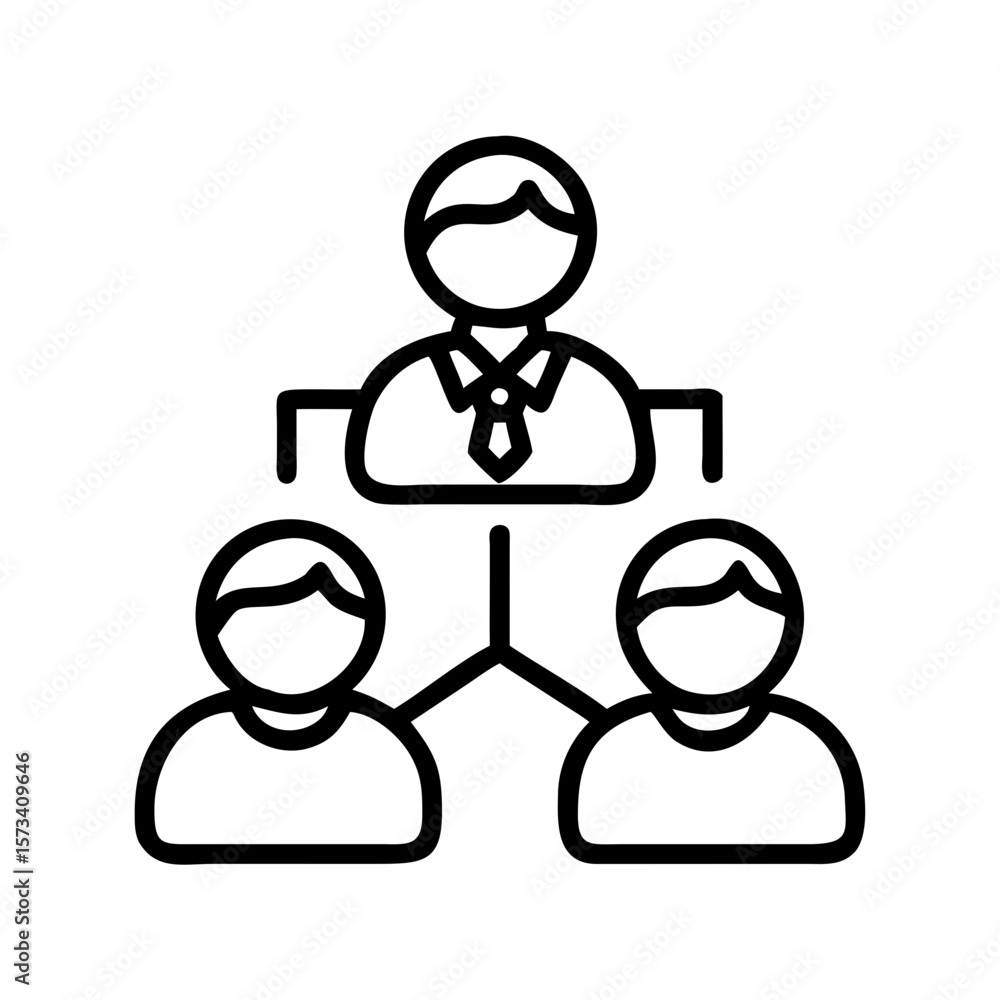 Poster organization chart infographic vector design for business structure and management hierarchy diagram