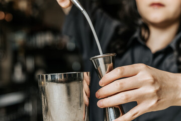 Bartender Preparing a Cocktail