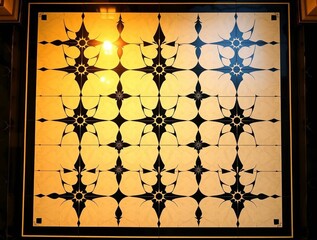 Elegant Geometric Tile Design: Captivating Floor Pattern