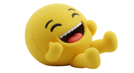 Plush 3D Laughing Skull Emoji PNG – Meme Reaction on Transparent Background”