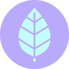 iconic tattoo style image of leaf in bright neon color