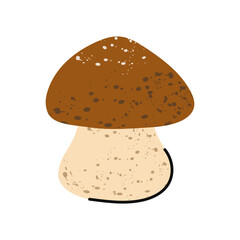 Stylized autumn mushroom. Porcini mushroom.