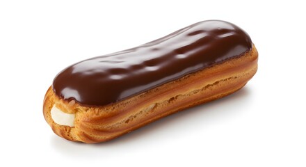 chocolate cake on white background